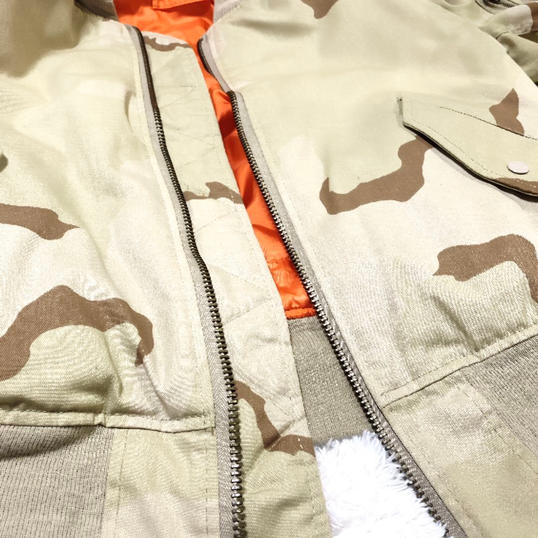 【はや】デザートカモ 80s USA製 ALPHA MA-1 フライトジャ