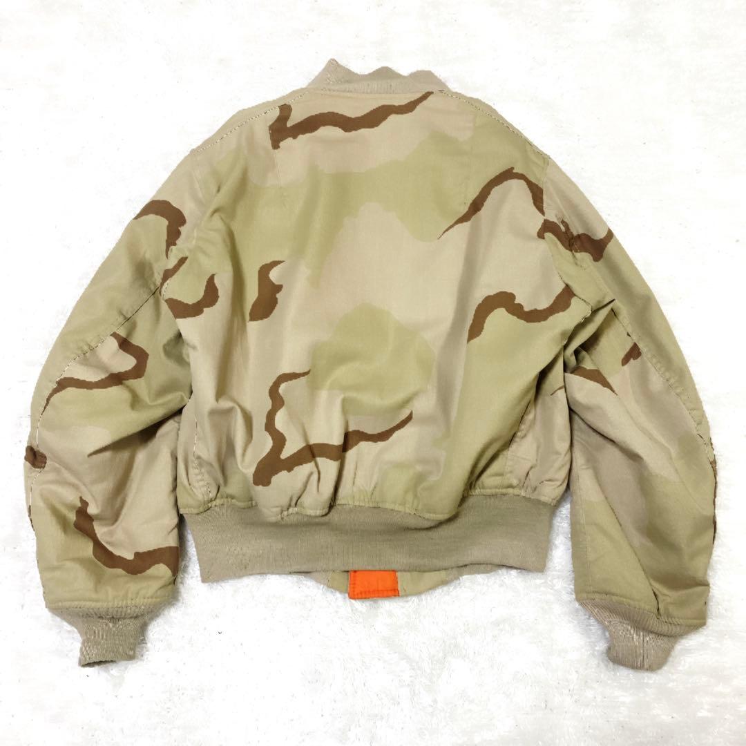 【はや】デザートカモ 80s USA製 ALPHA MA-1 フライトジャ