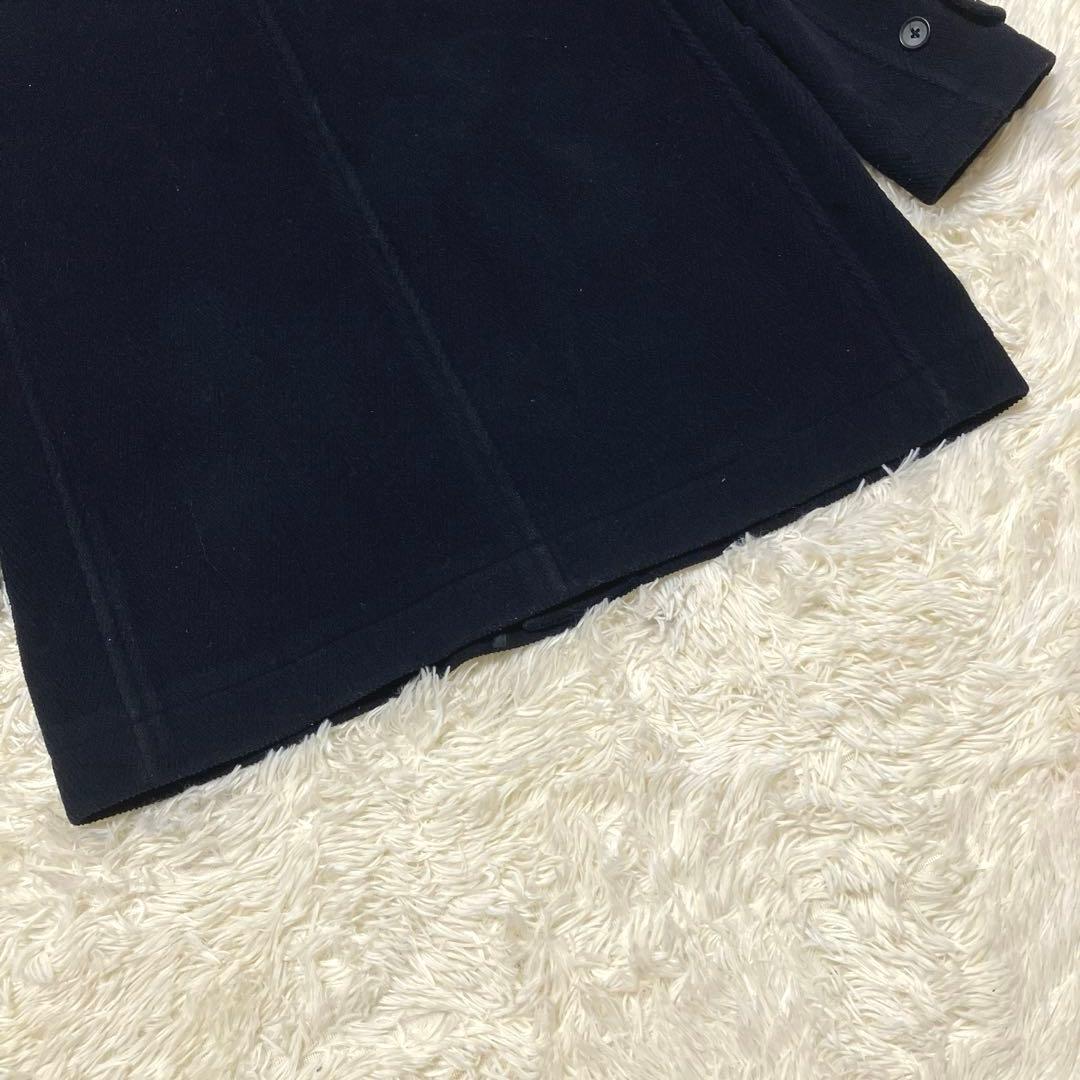 【美品】ジェイプレス　ダッフル コート　バロムブローサ社　ヘリンボーン生地　紺色