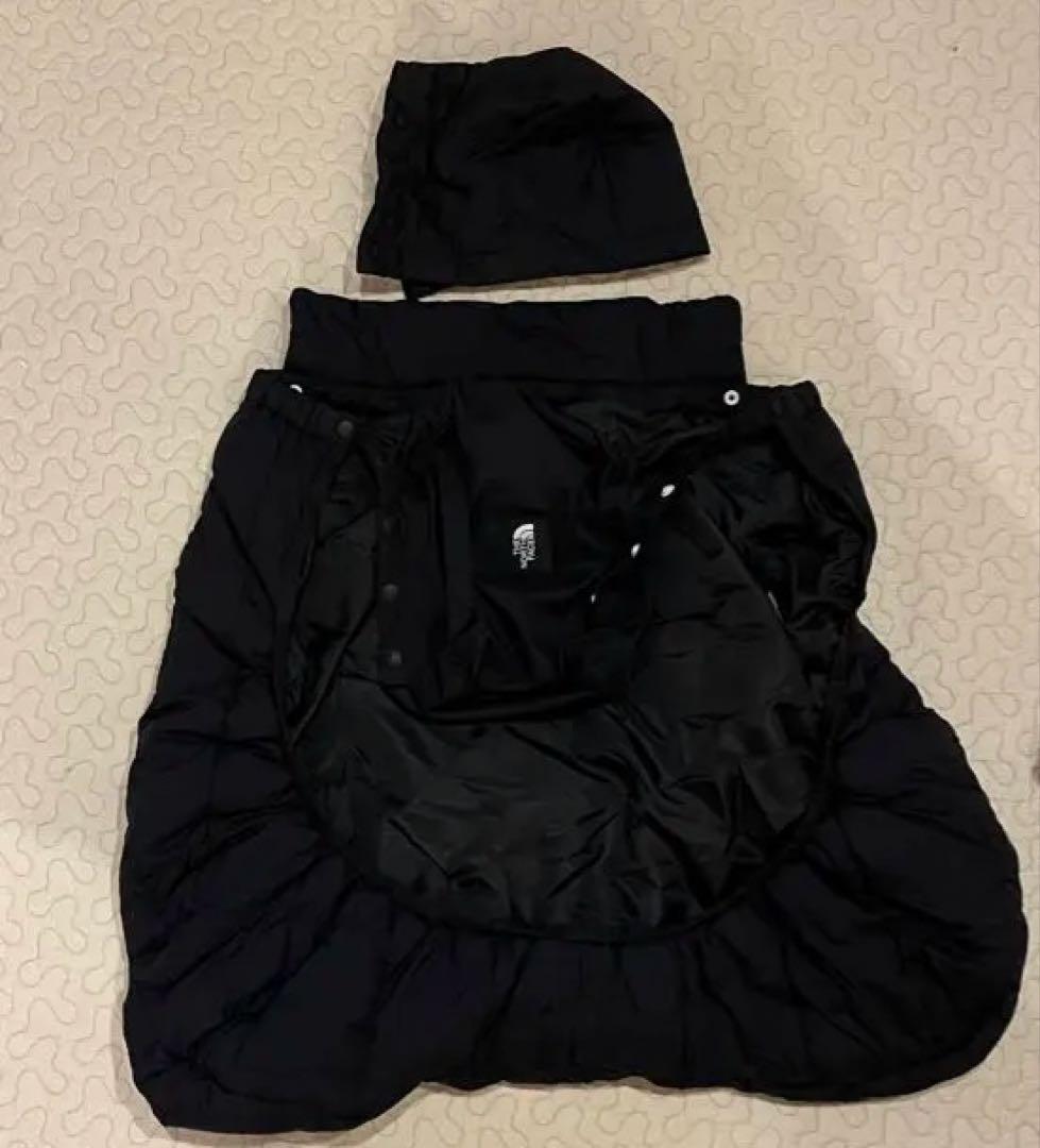 THE NORTH FACE Baby シェルブランケット　ブラック 帽子付き