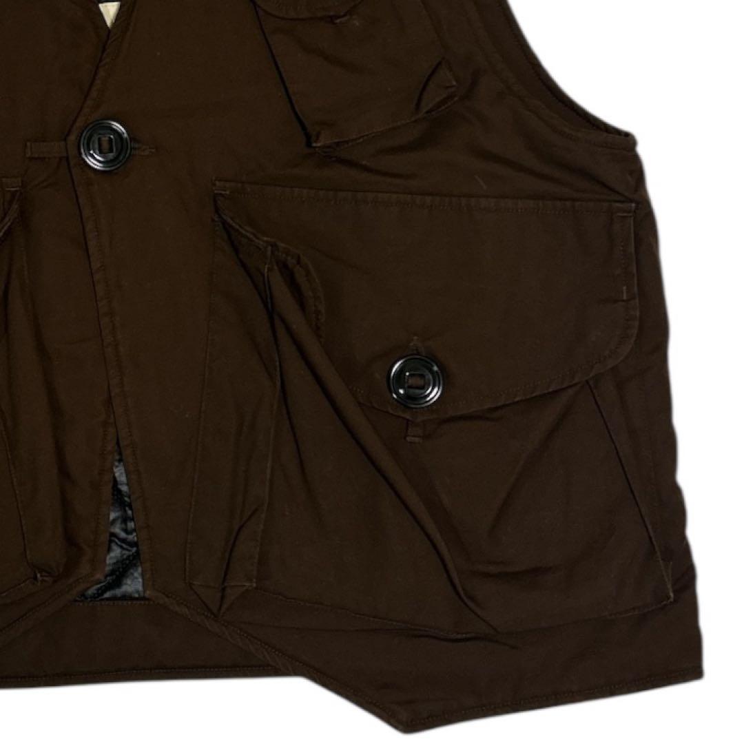 美品 モニタリー Monitaly ミリタリーベスト 38 ダークブラウン