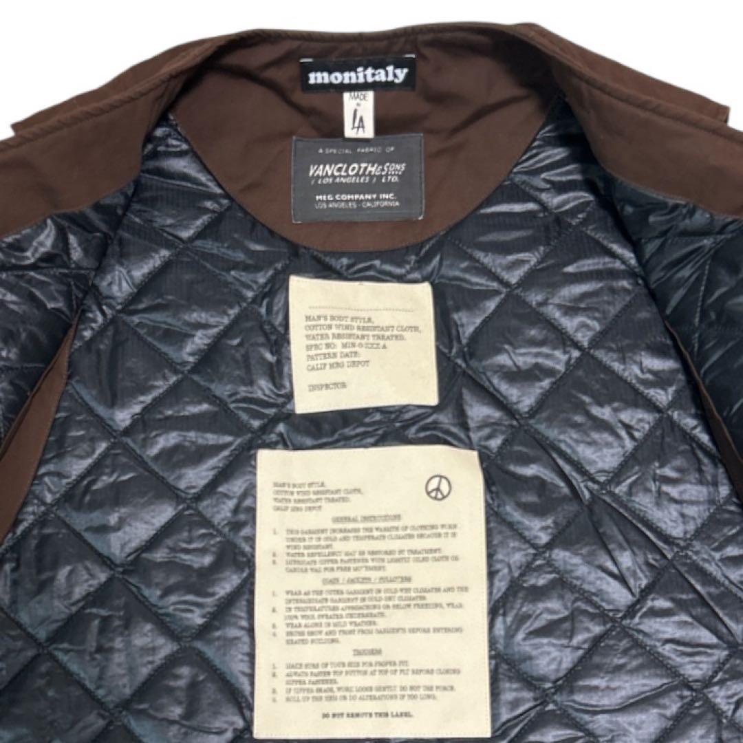 美品 モニタリー Monitaly ミリタリーベスト 38 ダークブラウン