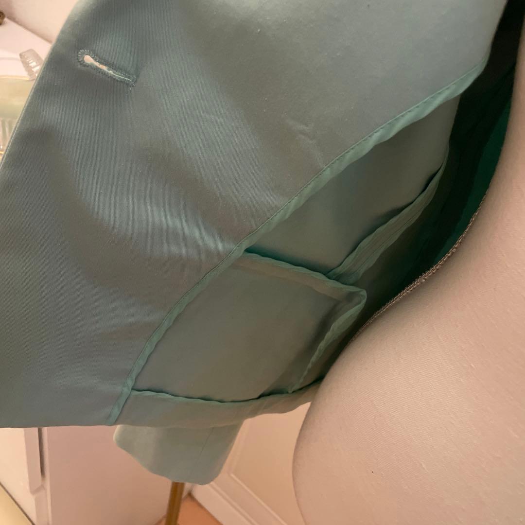 【12万円】FENDI ブルーグリーン　デザインジャケット