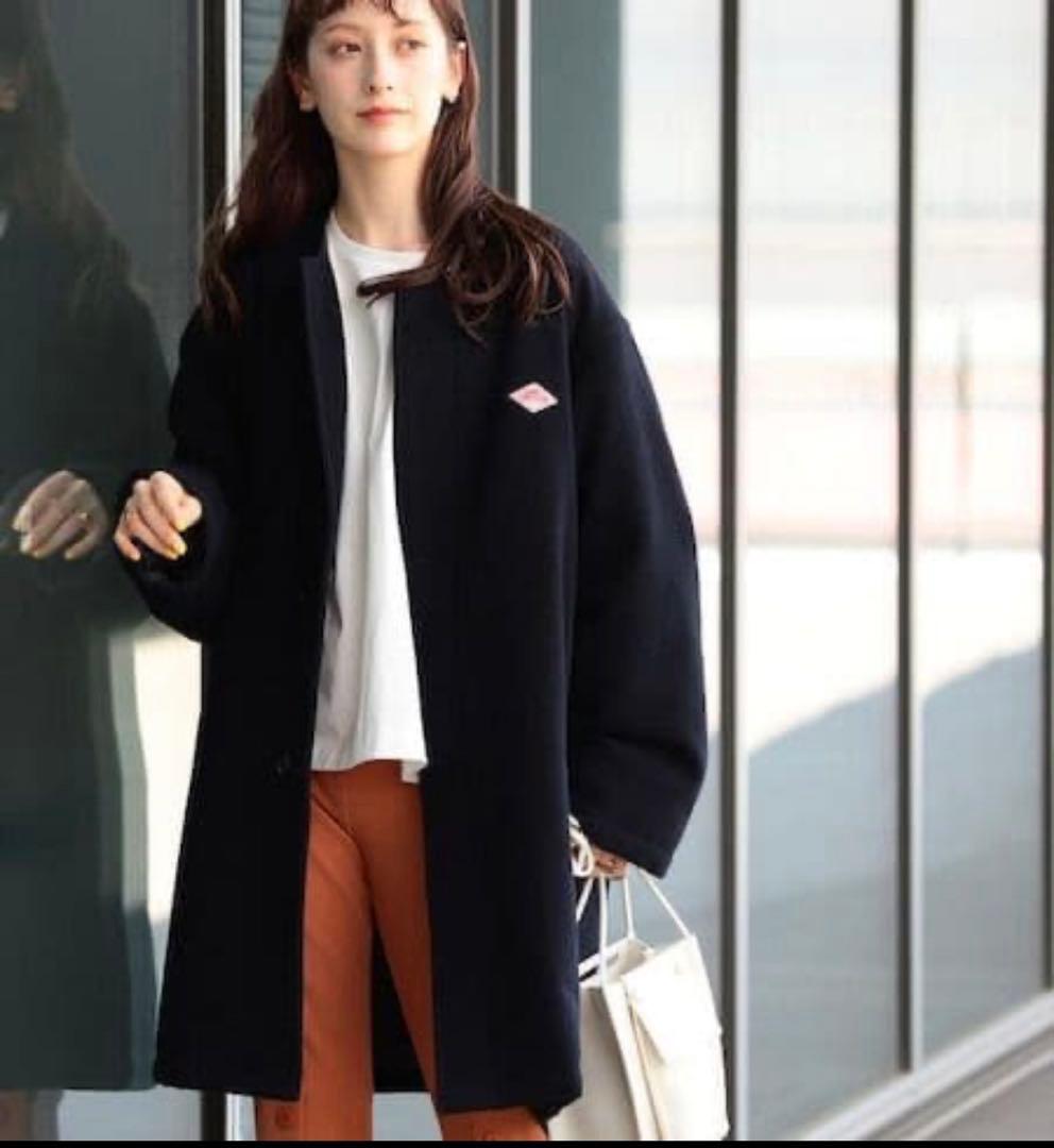 DANTON × Ray BEAMS / 別注 モッサ ノーカラー ダウンコート