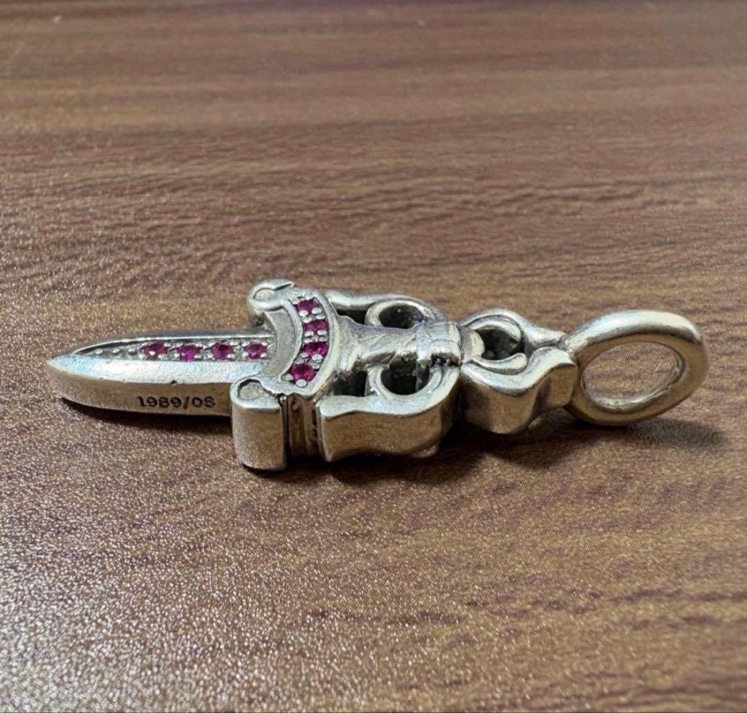 CHROME HEARTS ダブルダガー　カスタムパヴェ SV925 ルビー