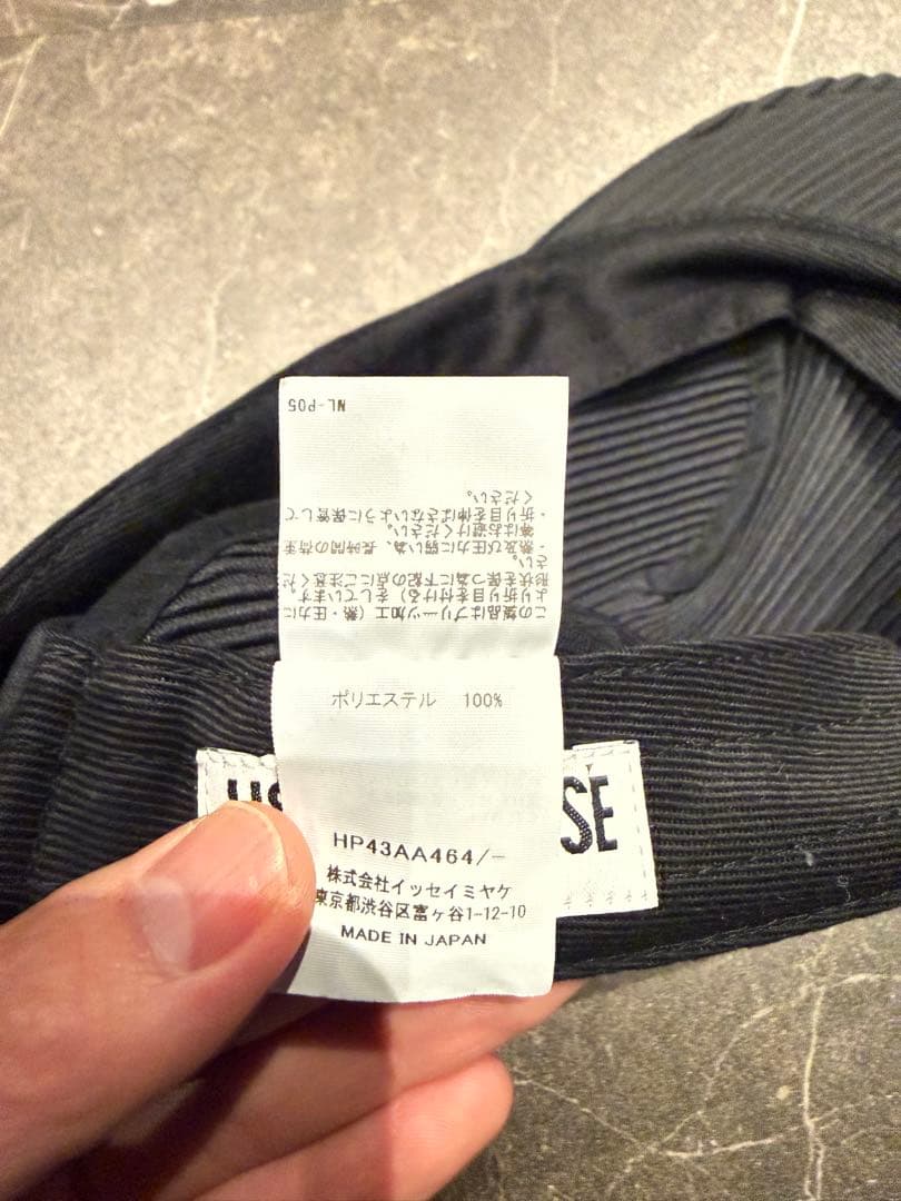 HOMME PLISSE ISSEY MIYAKE ブラックキャップ