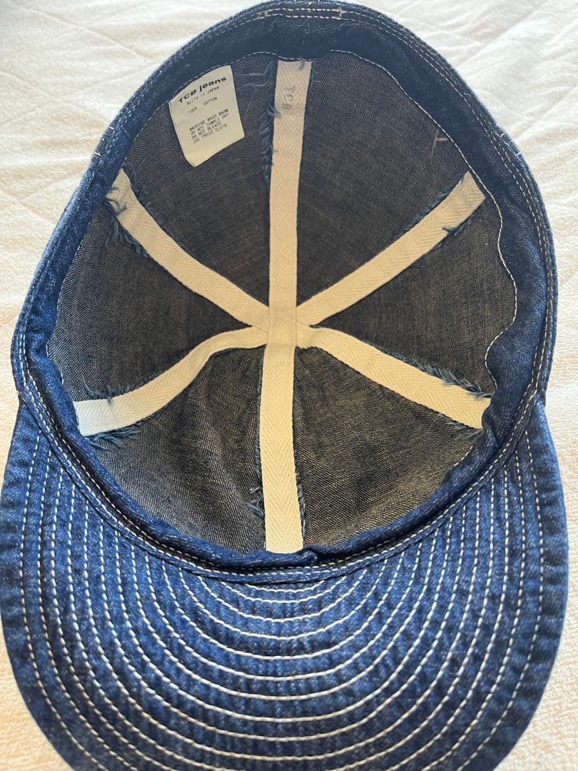tcbジーンズ 40's CAP denim ワークキャップ　XL（〜62cm）