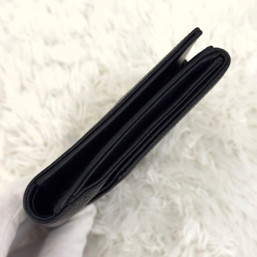 極上美品✨CHANEL シャネル キャビアスキン 折り財布 ココマーク ブラック