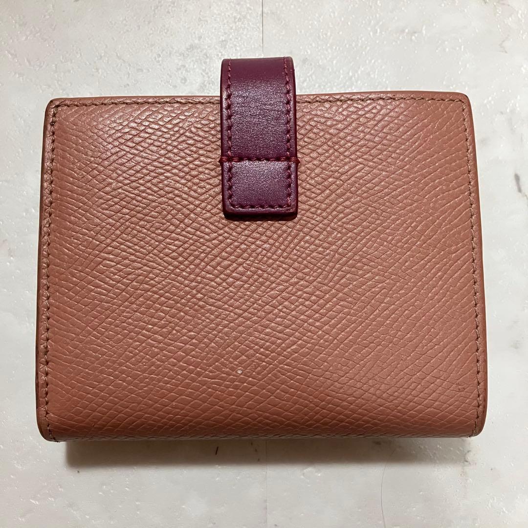 ✨極美品/付属品あり✨ CELINE スモールストラップ 2つ折り財布 ピンク