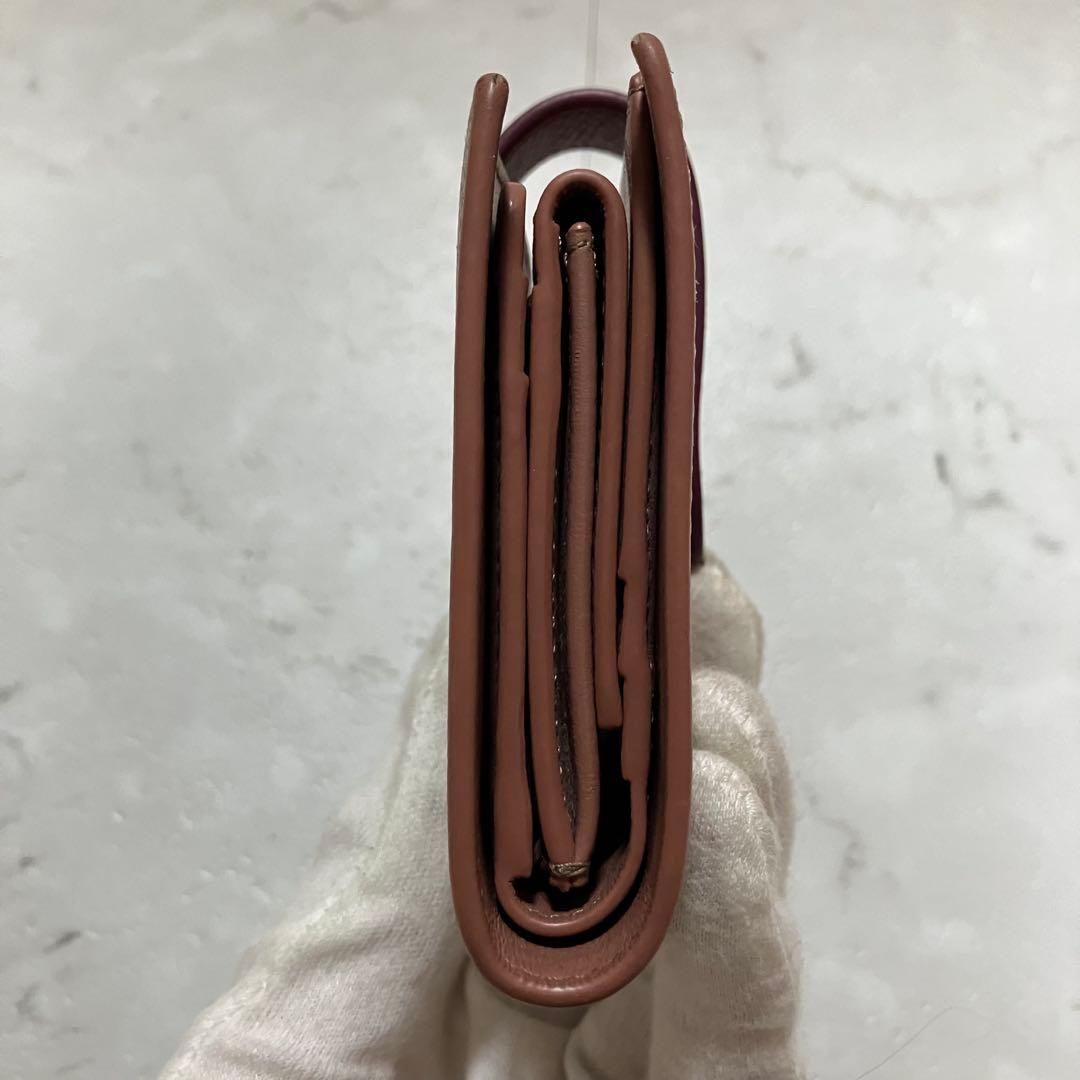 ✨極美品/付属品あり✨ CELINE スモールストラップ 2つ折り財布 ピンク