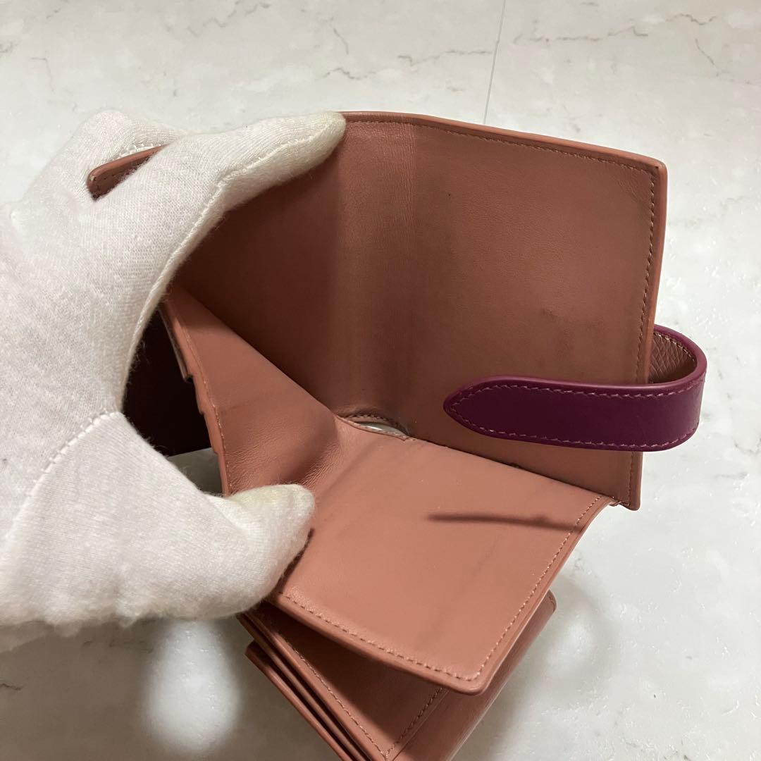 ✨極美品/付属品あり✨ CELINE スモールストラップ 2つ折り財布 ピンク