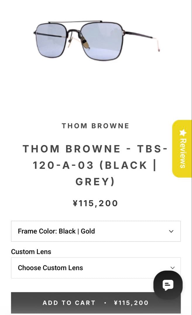 ゴ*ス様 THOM BROWNE DITAサングラスブラックTBS120-A-0