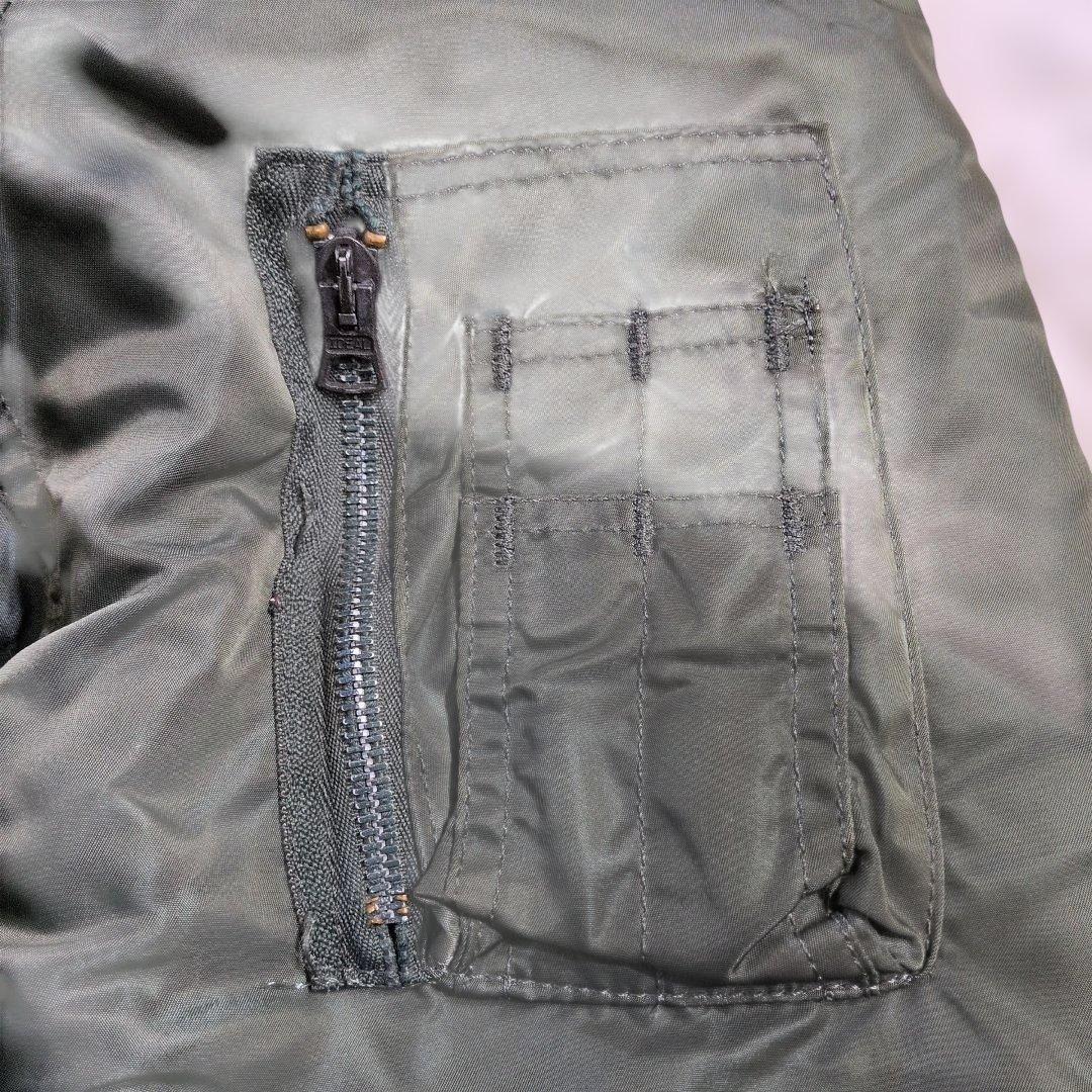 美品　希少　90s USA製 ALPHA MA-1 M カーキ IDEAL