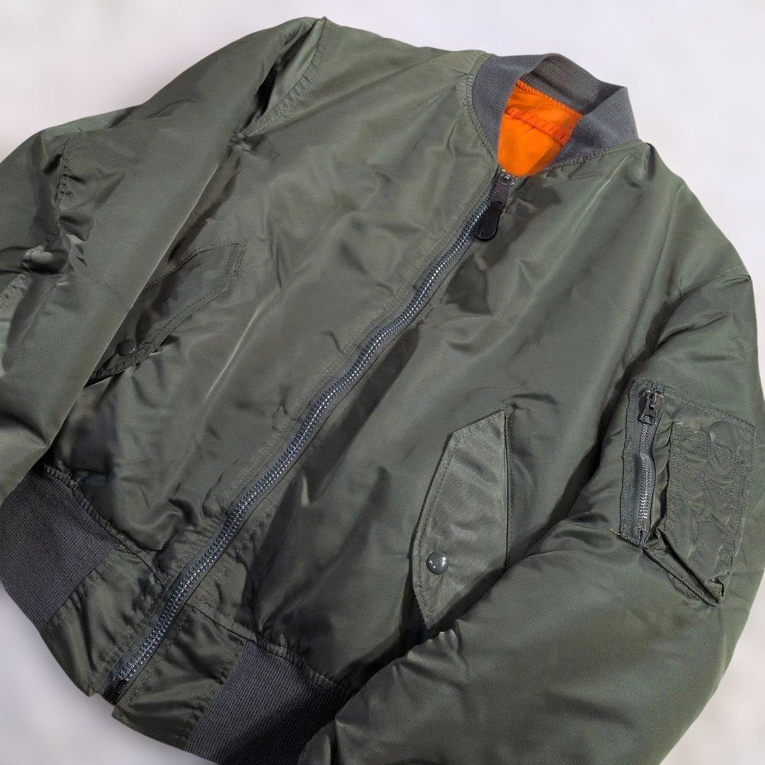 美品　希少　90s USA製 ALPHA MA-1 M カーキ IDEAL