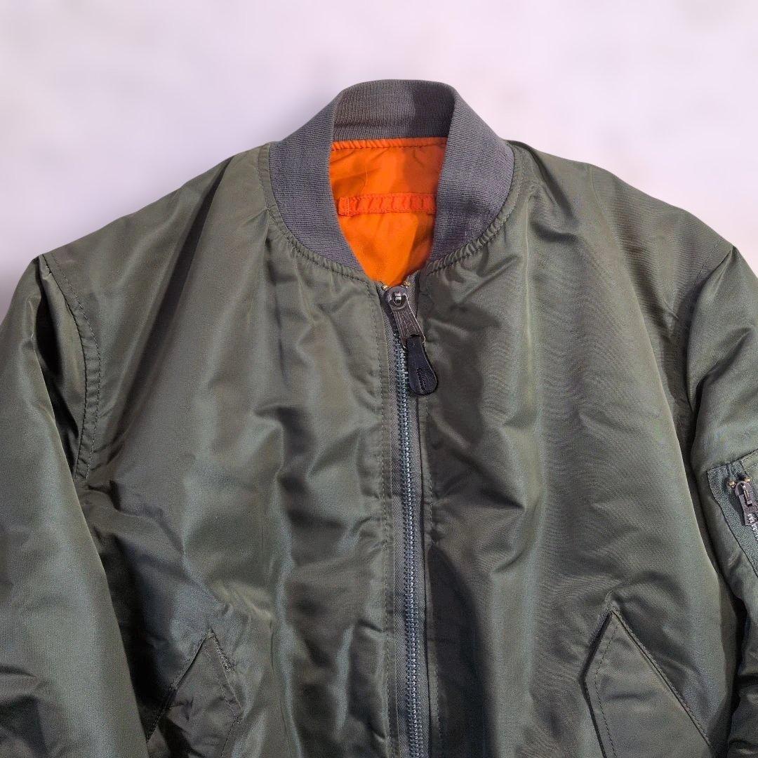 美品　希少　90s USA製 ALPHA MA-1 M カーキ IDEAL
