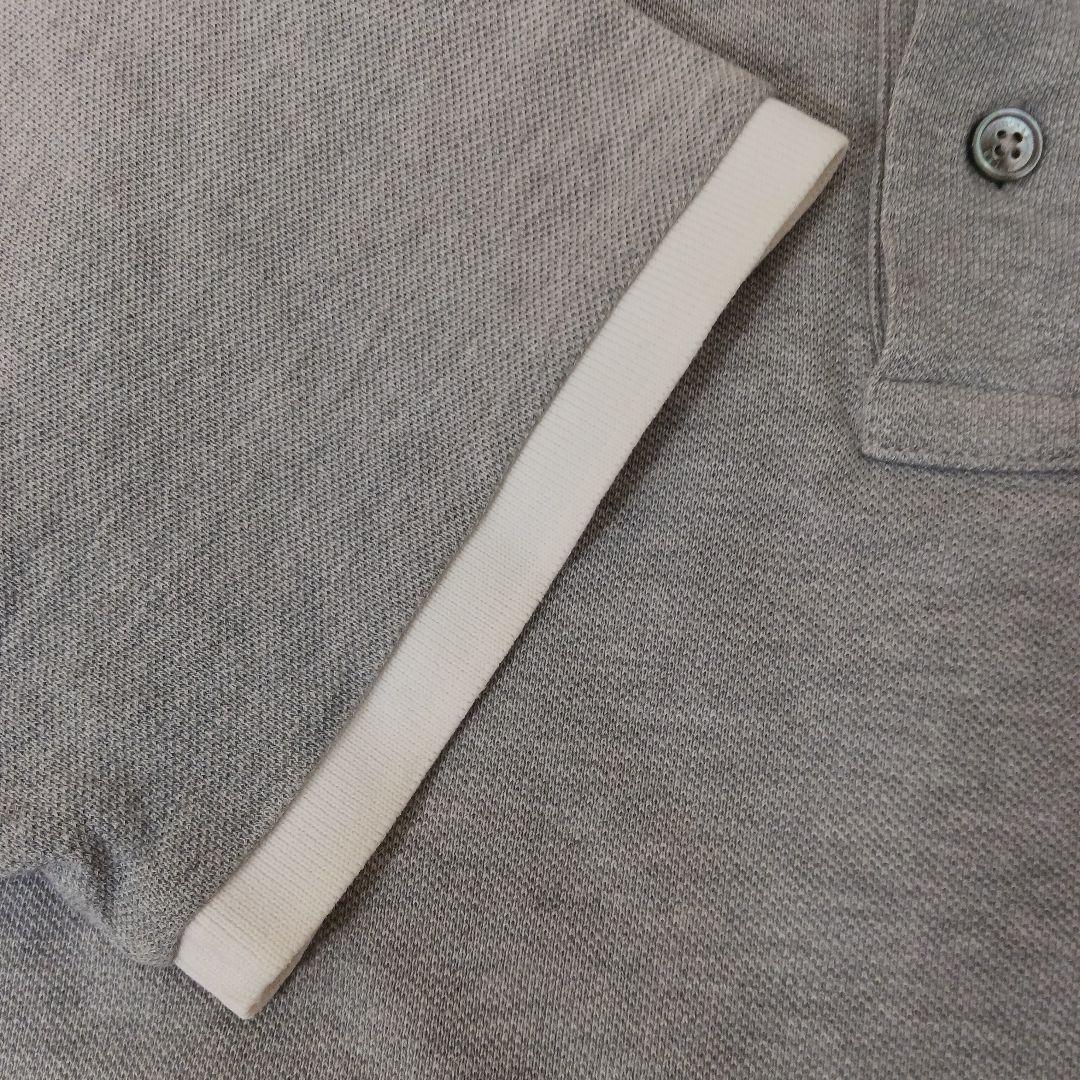 ✨美品✨モンクレール　ポロシャツ　ビッグロゴ グレー　ライン　XS