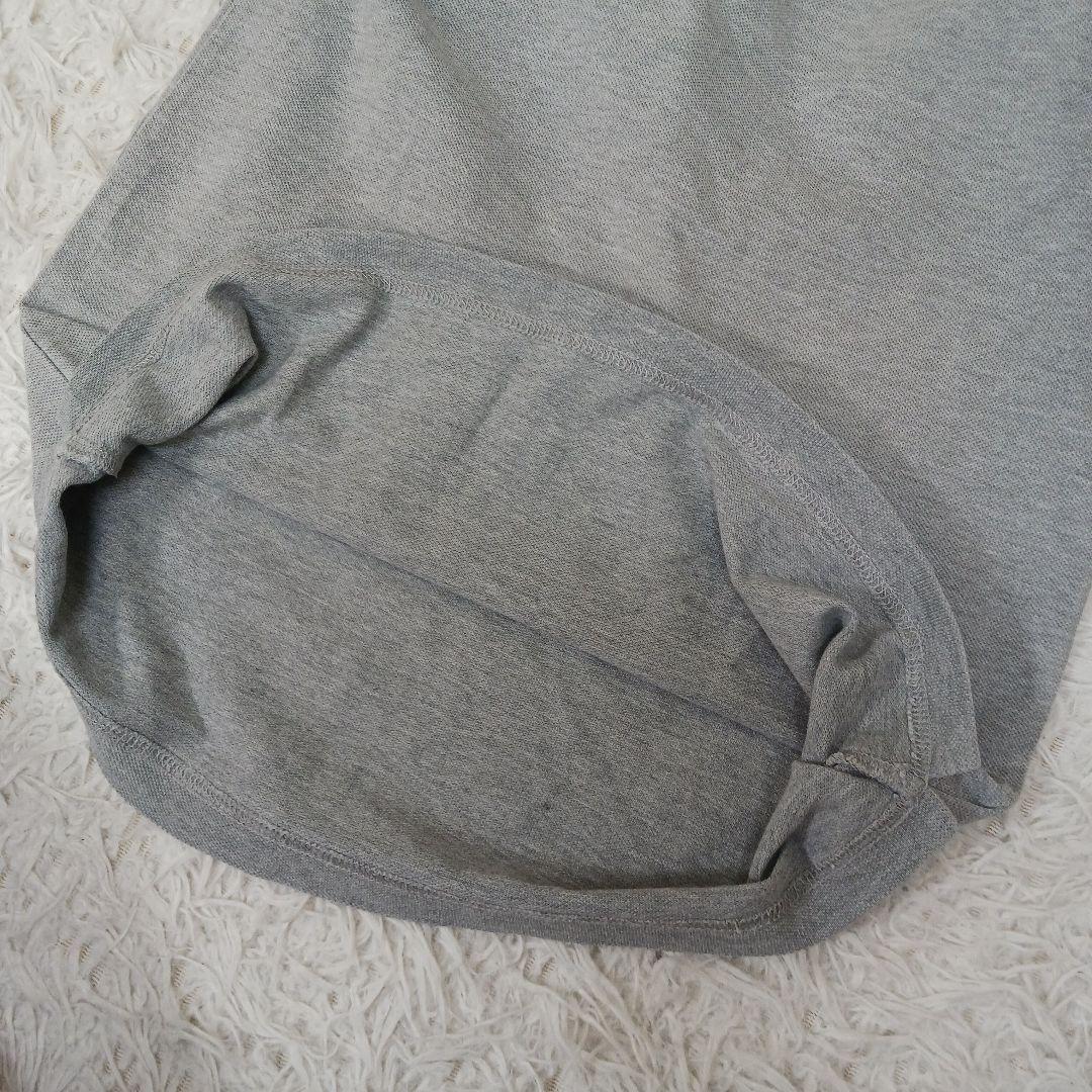 ✨美品✨モンクレール　ポロシャツ　ビッグロゴ グレー　ライン　XS