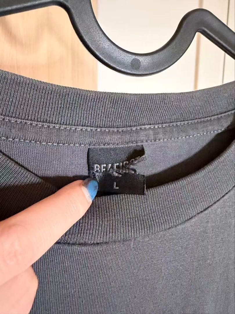 グラフィックプリント Tシャツ Lサイズ ダークグレー