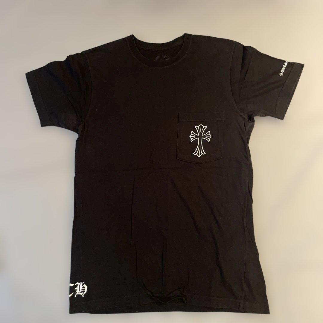 CHROME HEARTSクロムハーツポケット半袖Tシャツ　ブラックS