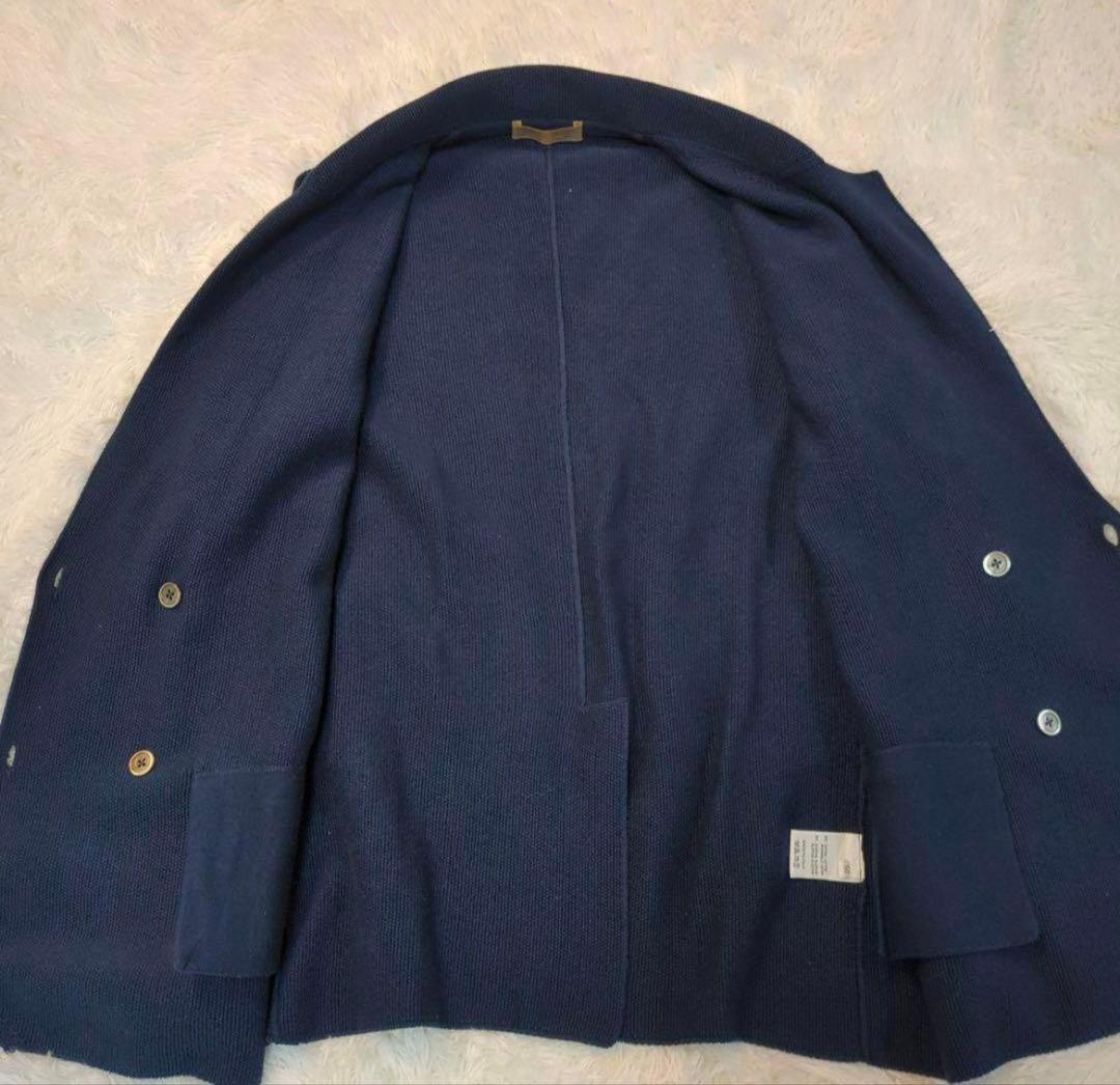 定価10万以上【極美品】クルチアーニ ダブル ニットジャケット 紺
