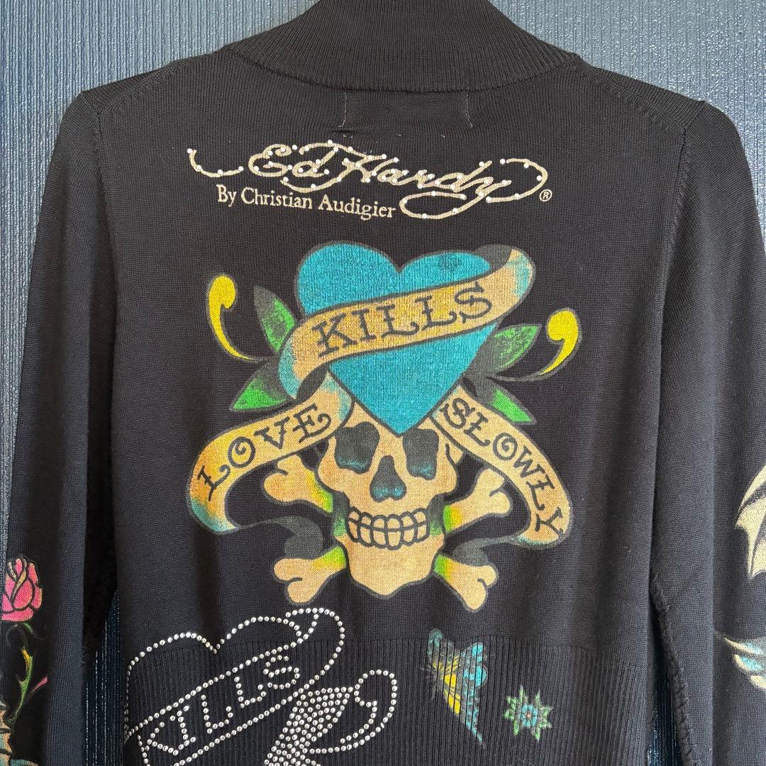 Ed hardy カーディガン ニット ジップ