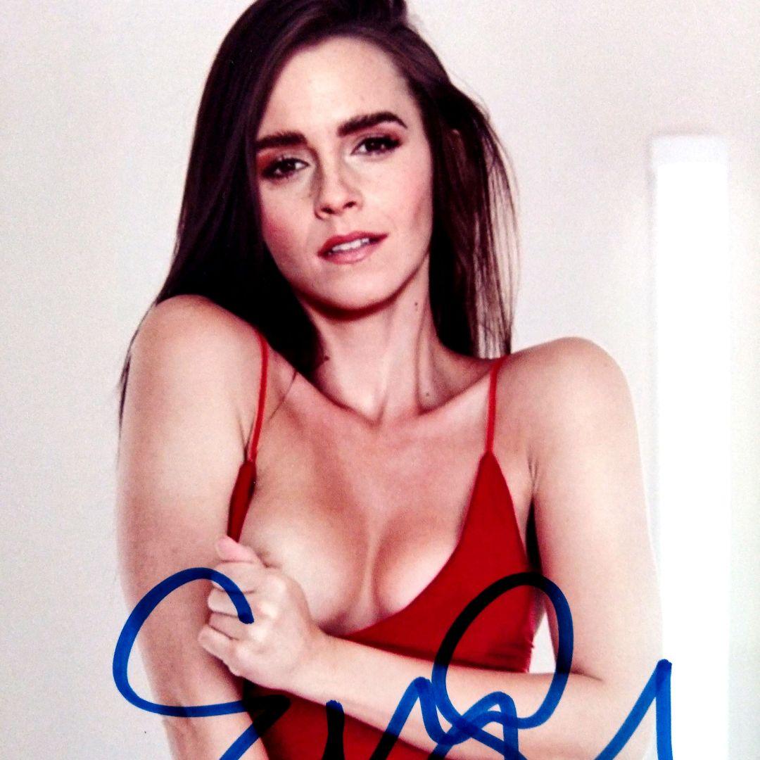 エマ・ワトソン直筆サイン入り2Lサイズ写真…Emma Watson…