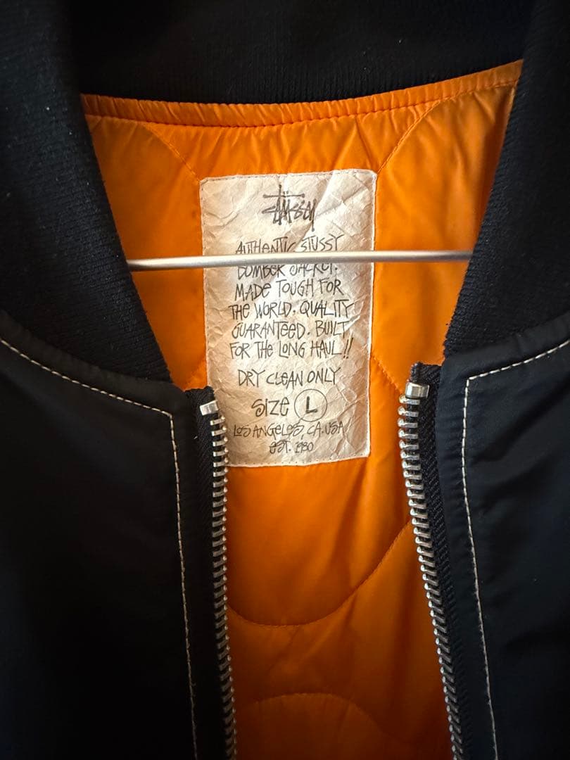 ぷ*ぅ様 Stussy ブラック MA-1ジャケット Lサイズ