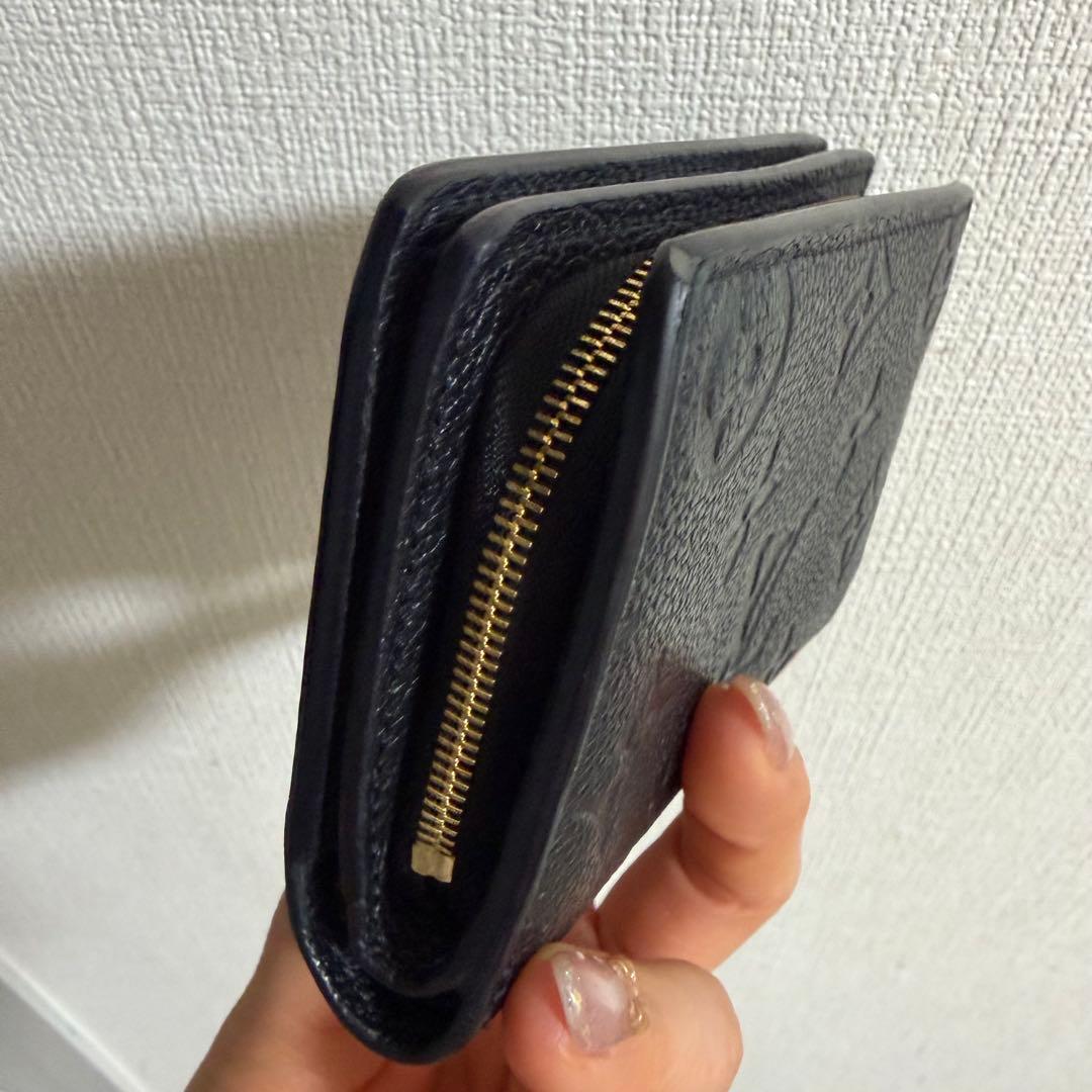 ルイヴィトン アンプラント 二つ折り財布 ブラック 正規品 鑑定済 美品 箱付き