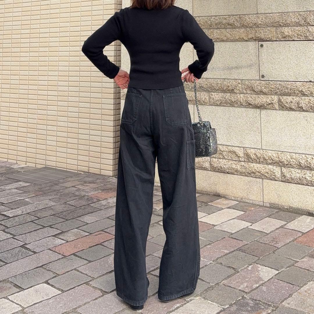 shishikui シシクイpainter pants 黒デニムパンツ