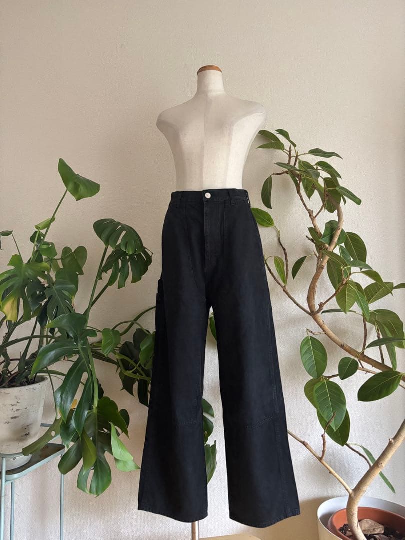 shishikui シシクイpainter pants 黒デニムパンツ