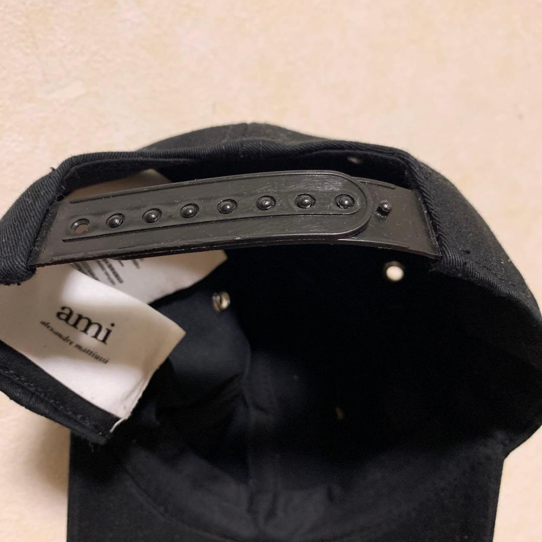 Ami Paris Logo ブラックベースボールキャップ