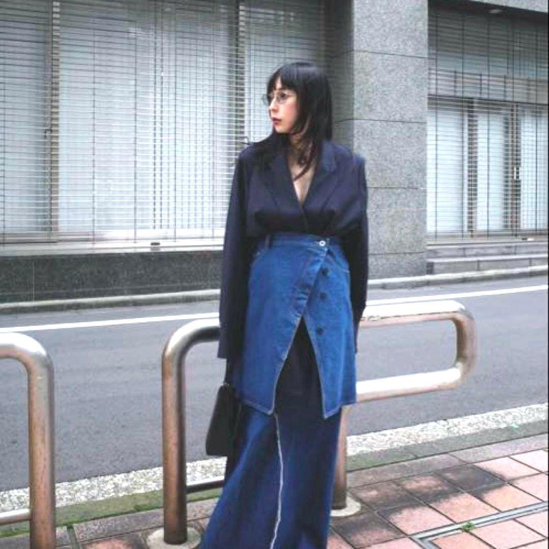 DENIM CORSET COMBINE JACKET　AMERI
