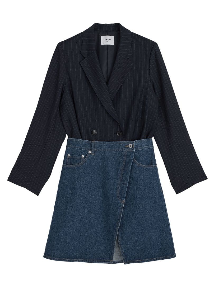 DENIM CORSET COMBINE JACKET　AMERI
