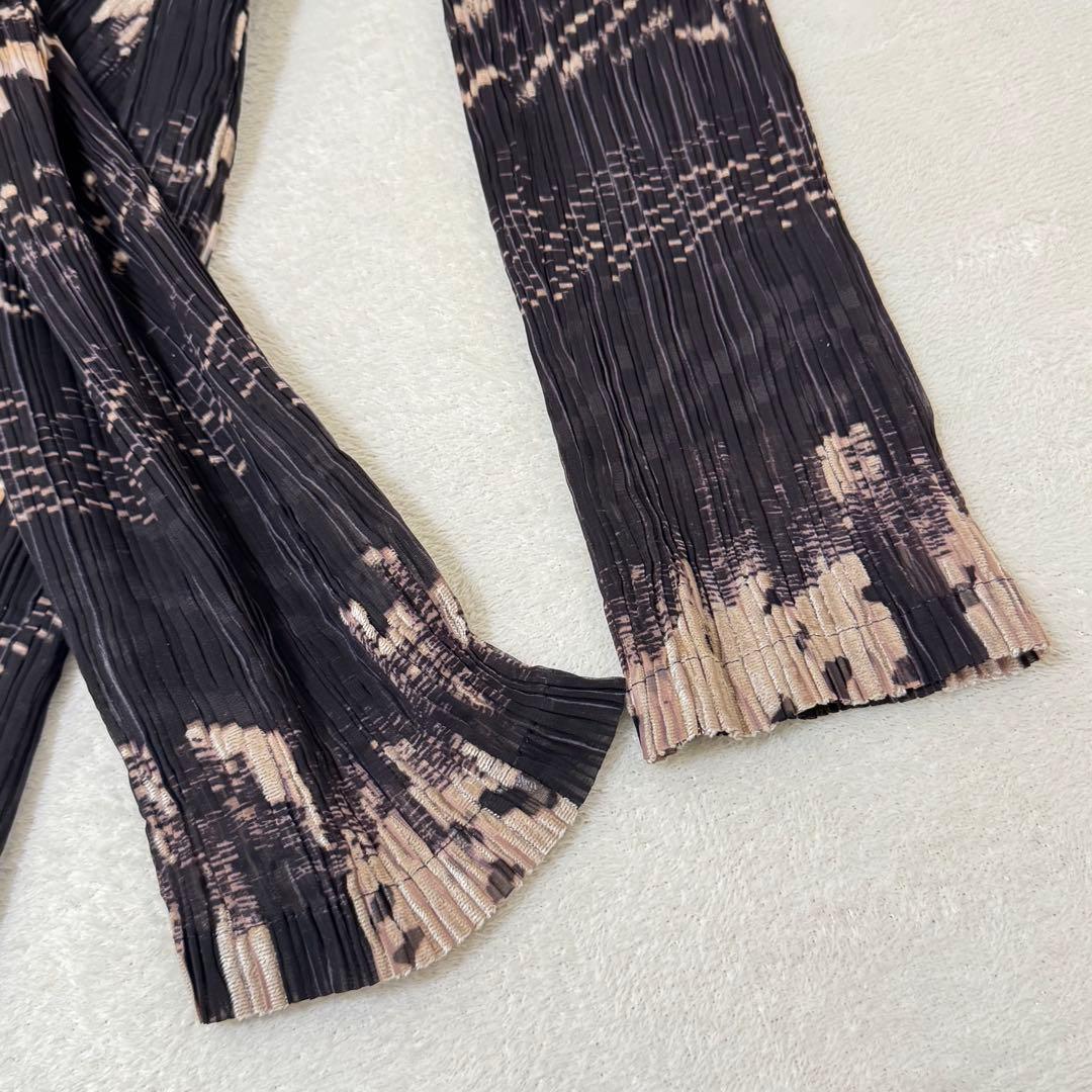 極美品✨ISSEY MIYAKE プリーツ　ジャケット　シャツ　長袖　総柄