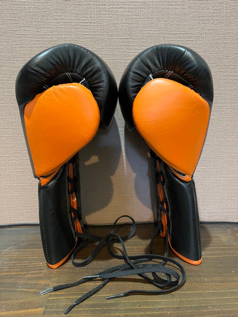 PRIZE RING ボクシンググローブ 黒/オレンジ　12オンス