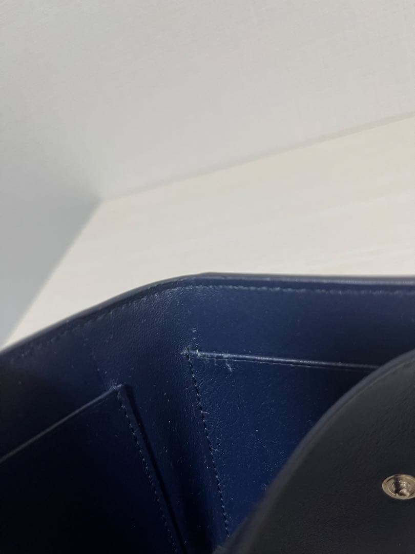 JIMMY CHOO ネイビー 三つ折り財布
