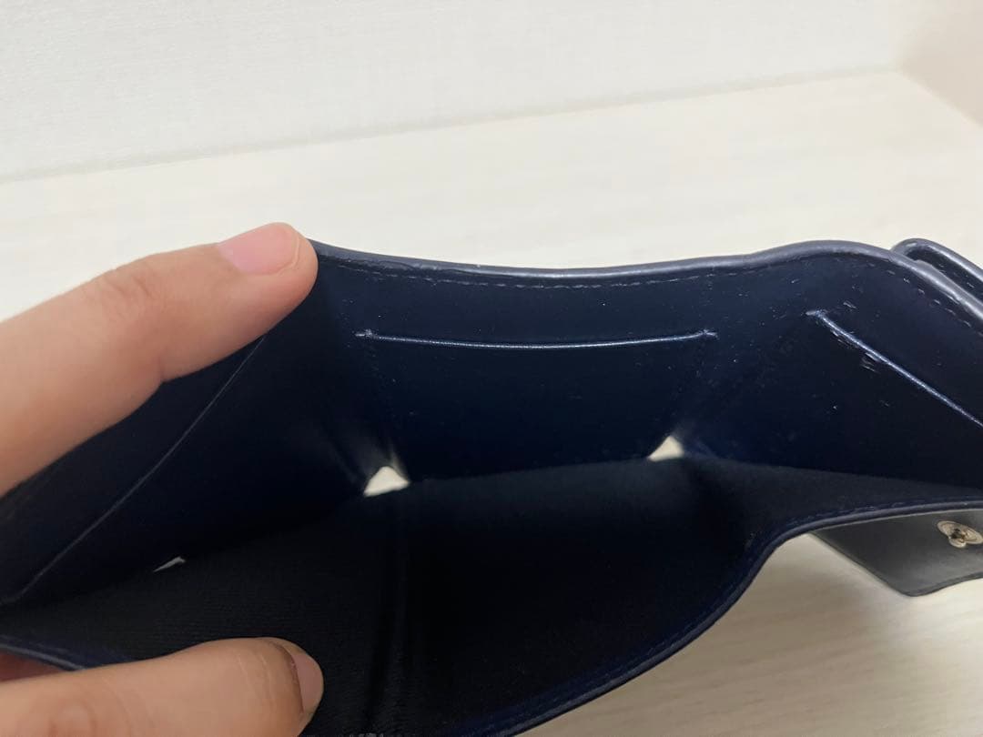 JIMMY CHOO ネイビー 三つ折り財布