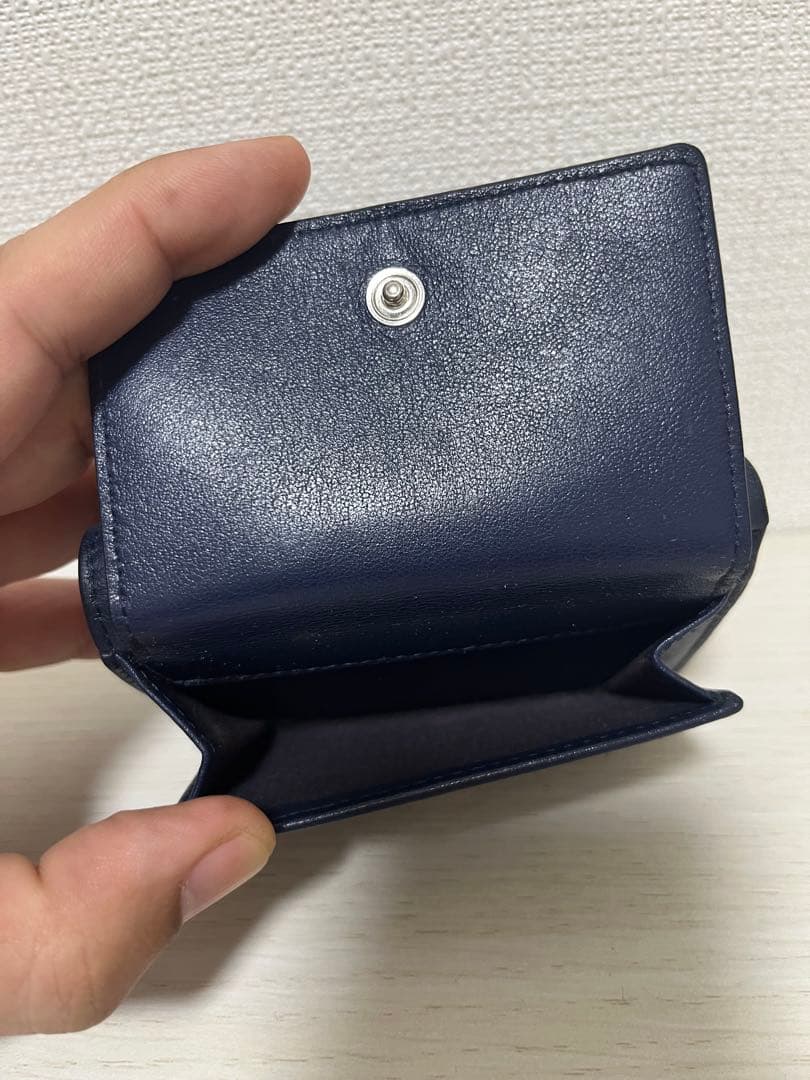 JIMMY CHOO ネイビー 三つ折り財布