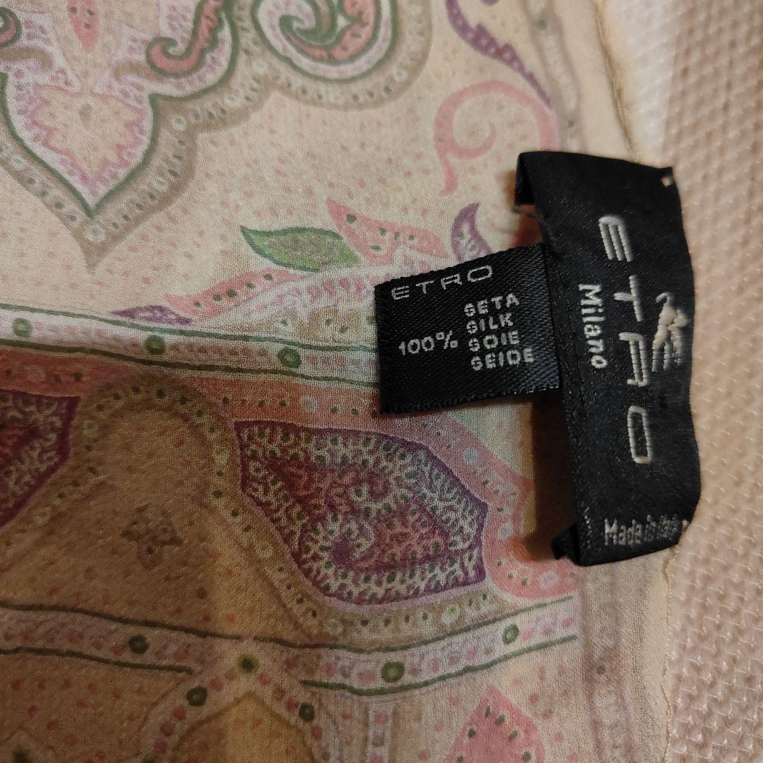 ETRO シフォンシルク100% ペイズリー‪☆ ストール