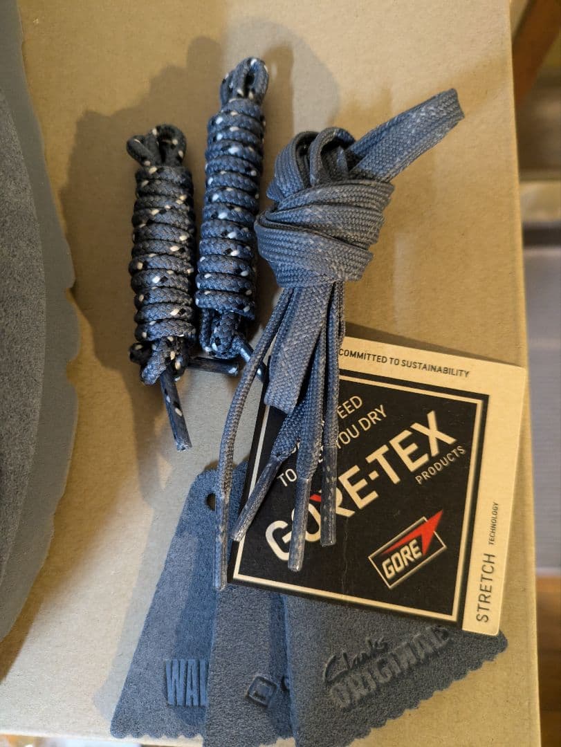 Clarks クラークス ワラビーGTX ブルーグレー UK7 カスタム品