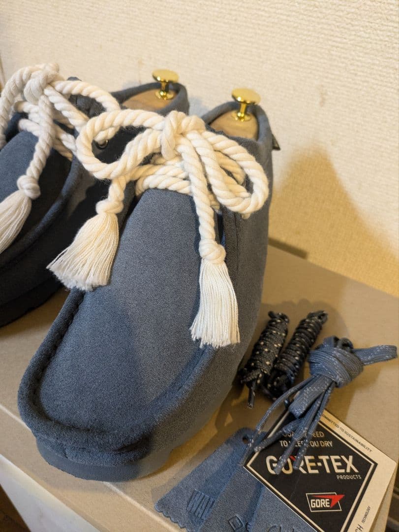 Clarks クラークス ワラビーGTX ブルーグレー UK7 カスタム品