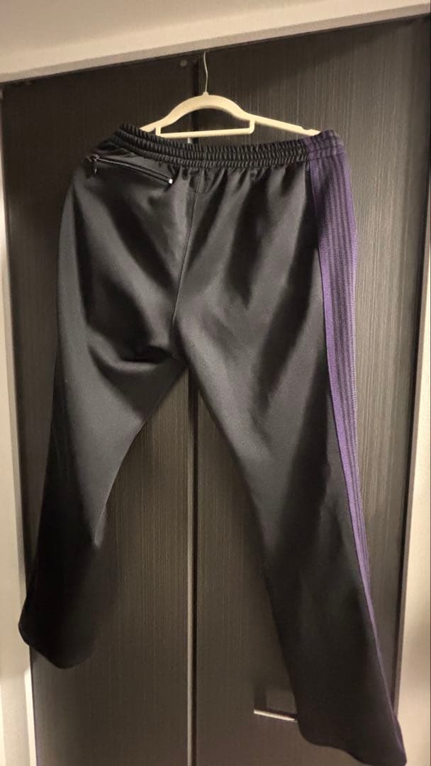 ニードルス　黒紫トラックパンツ　M