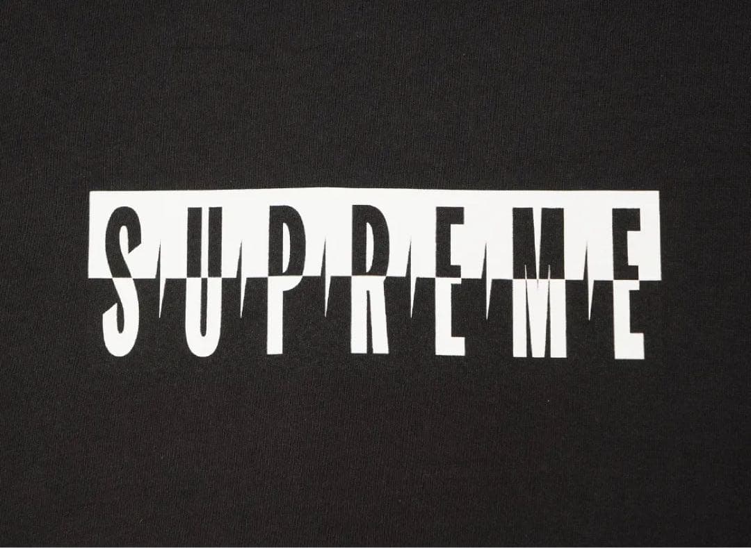 25FW Supreme Split Tee ブラック L スプリット