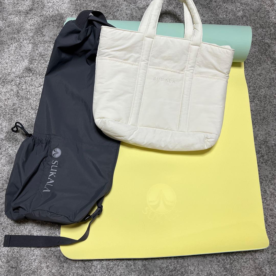 【美品】SUKALA ヨガマット＆ケース　キルティングトートバッグ　3点セット