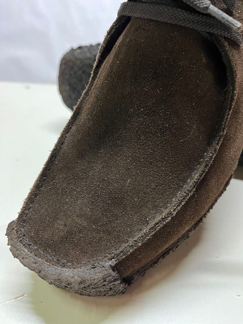 綺麗 clarks クラークス ワラビー ナタリー レザーブーツ 茶 靴 8.5