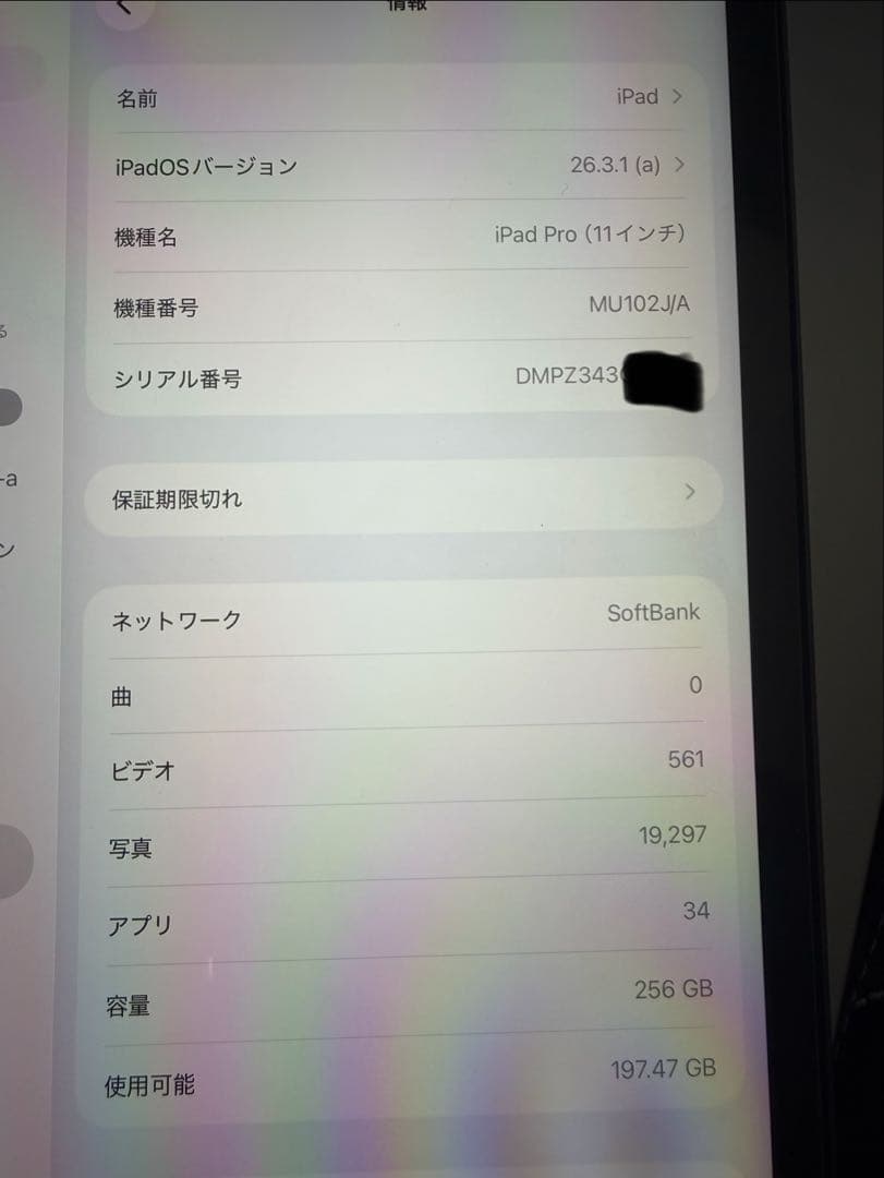 Apple iPad Pro (11インチ) スペースグレー 256GB