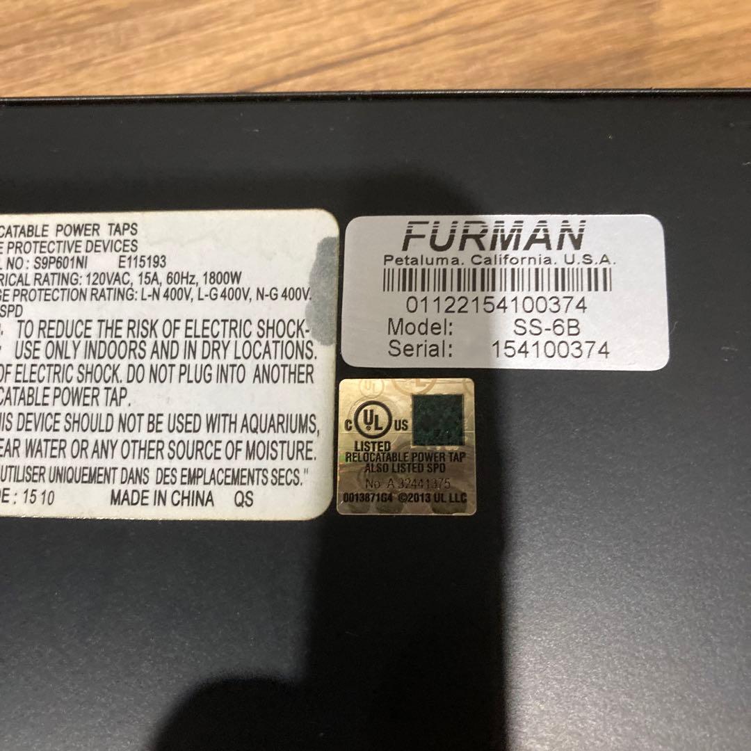 FURMAN パワー・ディストリビューター ブラック SS-6B SS6B