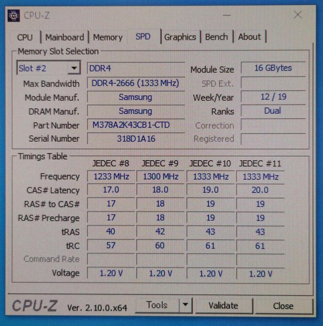 メモリ/DDR4-2666 16GB 2枚セット32GB[78]