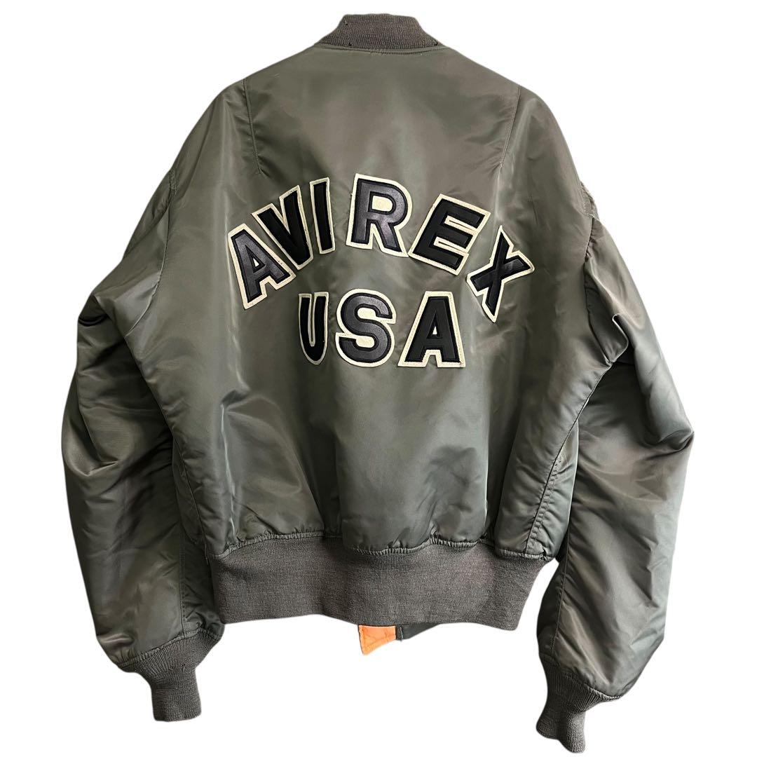 AVIREX アヴィレックス MA-1フライトジャケット L パッチロゴUSA製