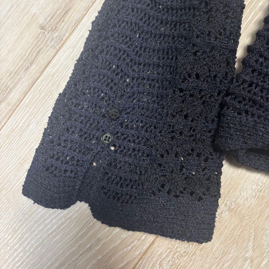 anuke Mix Knit Shirts ネイビー